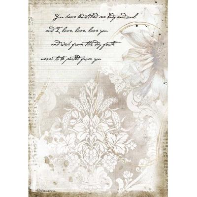 Stamperia Romantic Journal Reispapier - Manuscrips